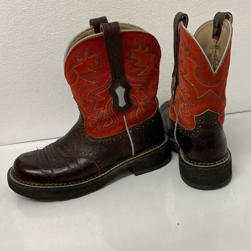 Ariat boots ostrich suede leather size 6